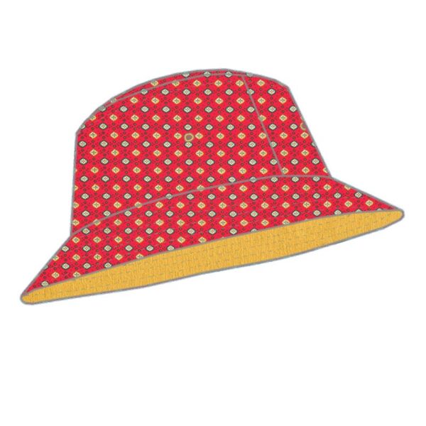 chapeau-bob-homme-imprime-provencal-rouge-jaune